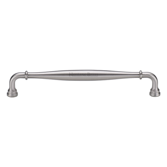High quality image of the Heritage Brass Henley Traditional Door Pull 329mm Satin Nickel finish | Sku. V3960-329-SN | Trade Door Handles