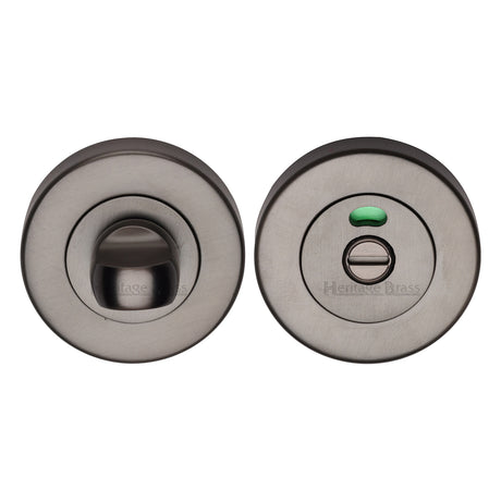 High quality image of Heritage Brass - Indicator Turn & Release for Bathroom Doors Matt Bronze Finish | Sku. v4046-mb | Trade Door Handles, Kendal.