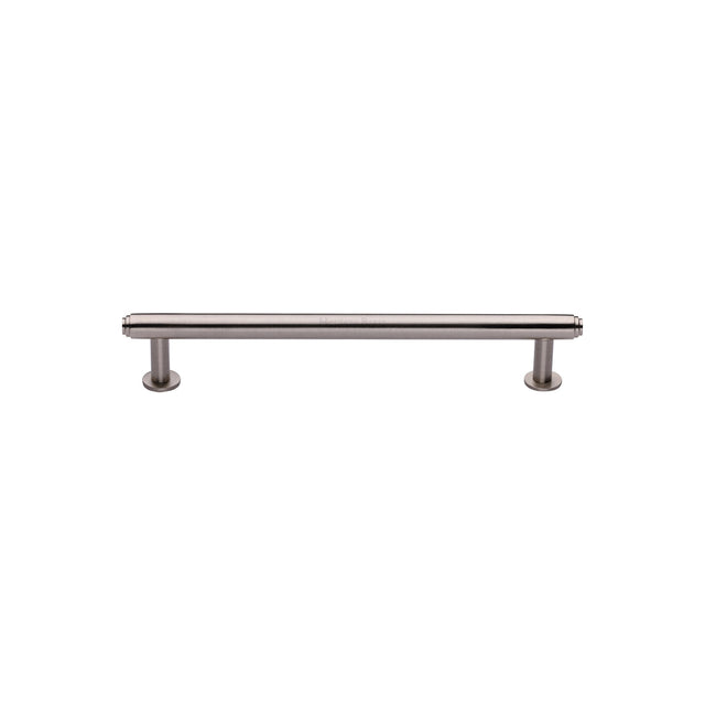 High quality image of the Heritage Brass Cabinet Pull Step Design with 16mm Rose 96mm CTC Satin Nickel Finish | Sku. v4411-96-sn | Discounted prices available from Trade Door Handles