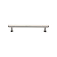 High quality image of the Heritage Brass Cabinet Pull Hexagon Design with 16mm Rose 128mm CTC Polished Nickel Finish | Sku. v4423-128-pnf | Discounted prices available from Trade Door Handles
