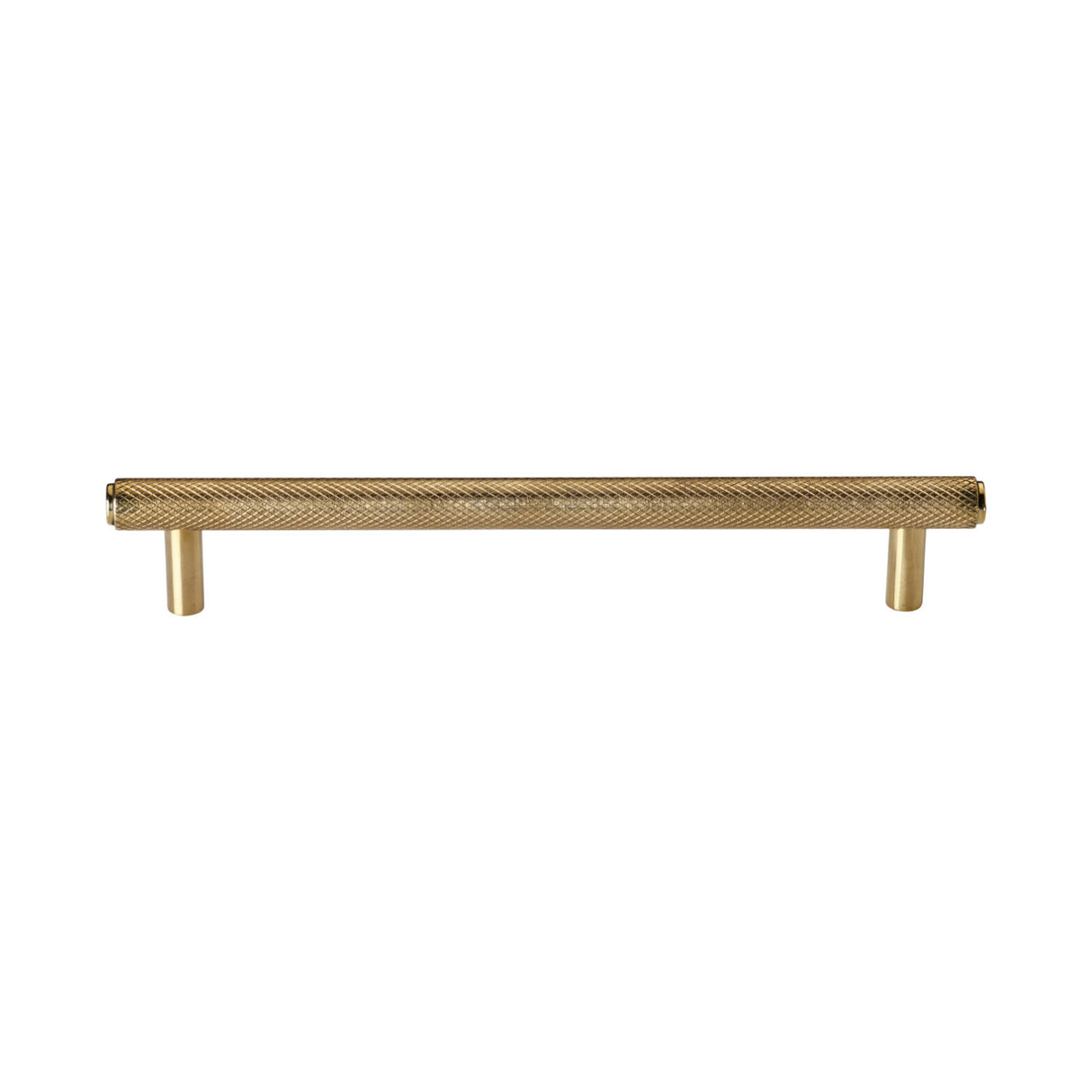 High quality image of Heritage Brass Cabinet Pull Knurled Design 160mm CTC Unlacquered Brass finish | Sku. V4458 192-ULB | available from Trade Door Handles.