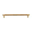 Heritage Brass Cabinet Pull Partial Knurl Design 192mm CTC Unlacquered Brass Finish - M.Marcus code V4461 192-ULB