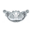 High quality image of the Heritage Brass Cabinet Pull Ornate Plate Design Satin Chrome Finish | Sku. v5021-sc | Discounted prices available from Trade Door Handles