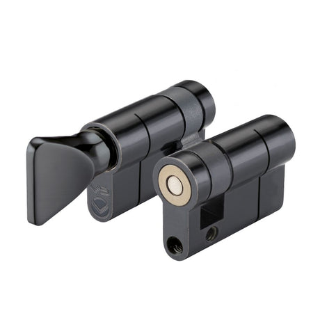 High quality image of the Vier - V5 40mm Euro Single Turn only - Black | Sku. v5ep40stbk | available to order from Trade Door Handles.