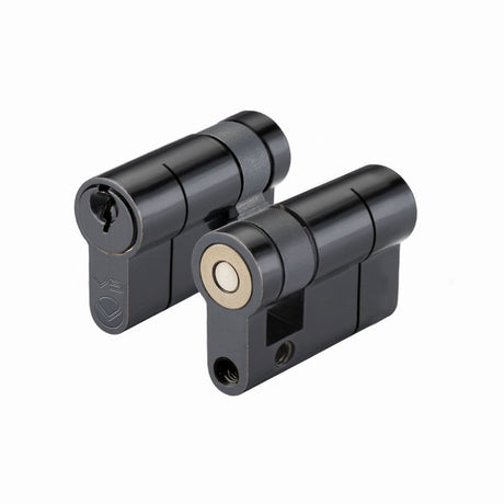 High quality image of the Vier - 45mm Euro Single Keyed to Differ - Black | Sku. v5ep45sbke | available to order from Trade Door Handles.