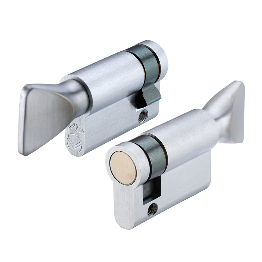 High quality image of the Vier - V5 45mm Euro Single Turn only - Satin Chrome | Sku. v5ep45stsc | available to order from Trade Door Handles.