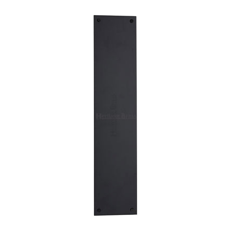 High quality image of the Heritage Brass Fingerplate 350mm Matt Black Finish
 | Sku. v740-350-bkmt | Discounted prices available from Trade Door Handles