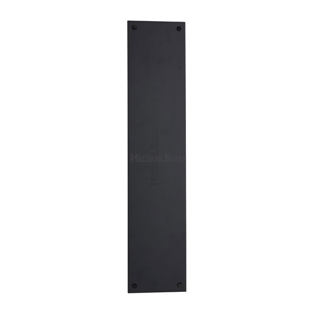 High quality image of the Heritage Brass Fingerplate 350mm Matt Black Finish
 | Sku. v740-350-bkmt | Discounted prices available from Trade Door Handles