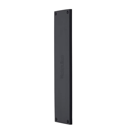 High quality image of the Heritage Brass Fingerplate 310mm Matt Black Finish | Sku. v741-310-bkmt | Discounted prices available from Trade Door Handles