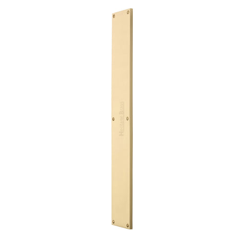 High quality image of the Heritage Brass Fingerplate 500mm Satin Brass Finish | Sku. v741-500-sb | Discounted prices available from Trade Door Handles