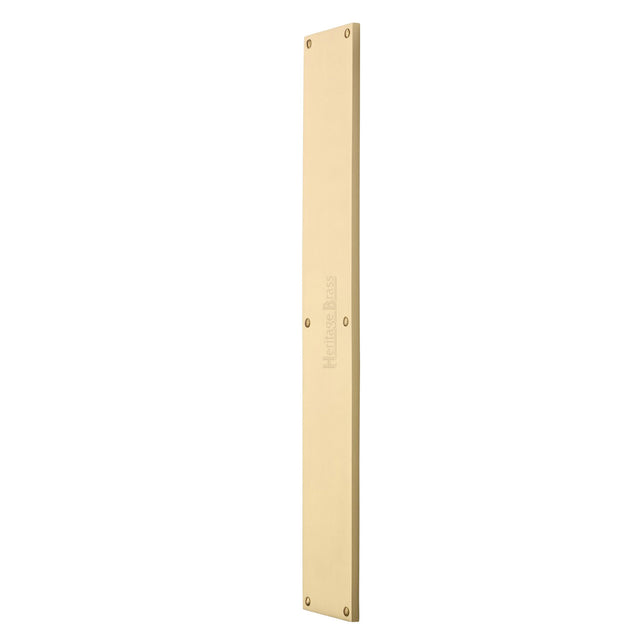 High quality image of the Heritage Brass Fingerplate 500mm Satin Brass Finish | Sku. v741-500-sb | Discounted prices available from Trade Door Handles