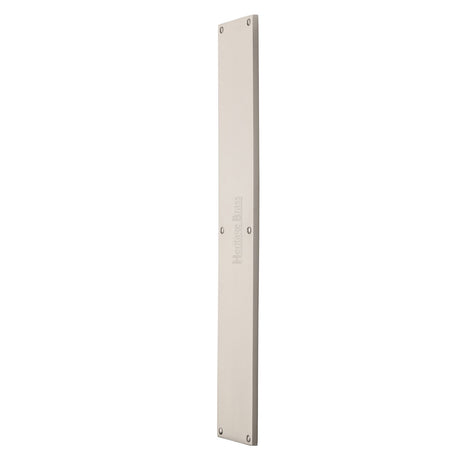 High quality image of the Heritage Brass Fingerplate 500mm Satin Nickel Finish | Sku. v741-500-sn | Discounted prices available from Trade Door Handles
