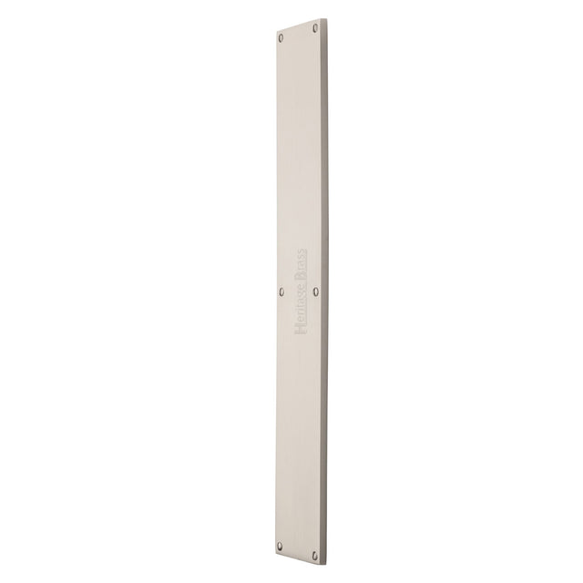High quality image of the Heritage Brass Fingerplate 500mm Satin Nickel Finish | Sku. v741-500-sn | Discounted prices available from Trade Door Handles