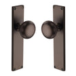 High quality image of the Heritage Brass Mortice Knob on Latch Plate Victoria Design Matt Bronze Finish
 | Sku. v9410-mb | Discounted prices available from Trade Door Handles