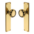 High quality image of the Heritage Brass Mortice Knob on Latch Plate Victoria Design Polished Brass Finish
 | Sku. v9410-pb | Discounted prices available from Trade Door Handles
