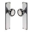 Heritage Brass Door Furniture Polished Chrome / Mortice Knobs Heritage Brass Mortice Knob on Latch Plate Victoria Design Polished Chrome finish