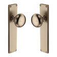 High quality image of the Heritage Brass Mortice Knob on Latch Plate Victoria Design Satin Nickel Finish
 | Sku. v9410-sn | Discounted prices available from Trade Door Handles