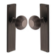 High quality image of the Heritage Brass Mortice Knob on Reeded Latch Plate Beehive Design Matt Bronze Finish
 | Sku. v9510-mb | Discounted prices available from Trade Door Handles