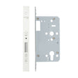 High quality image of the Vier - Din Euro Deadlock- Backset 60mm - 2 Pc Forend - Square - PCW - Single Throw | Sku. vdl0060-st-pcw | available to order from Trade Door Handles.