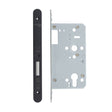High quality image of the Vier - Din Euro Deadlock- Backset 60mm - 2 Pc Forend - Radius - PVDBLK - Single Throw - Black | Sku. vdl0060-st-r-pvdblk | available to order from Trade Door Handles.