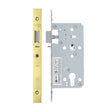 High quality image of the Vier - Din Nightlatch - Backset 55mm - 2 Pc Forend - Square - PVDG- Polished Brass Effect | Sku. vdl7255-nl-pvdg | available to order from Trade Door Handles.