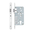 High quality image of the Vier - Din Nightlatch - Backset 55mm - 2 Pc Forend - Radius - Polished Stainless Steel | Sku. vdl7255-nl-r-pss | available to order from Trade Door Handles.