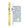 High quality image of the Vier - Din Nightlatch - Backset 55mm - 2 Pc Forend - Radius - PVDG - Polished Brass Effect | Sku. vdl7255-nl-r-pvdg | available to order from Trade Door Handles.