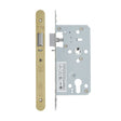 High quality image of the Vier - Din Nightlatch - Backset 55mm - 2 Pc Forend - Radius - PVDSB- Satin Brass Effect | Sku. vdl7255-nl-r-pvdsb | available to order from Trade Door Handles.