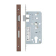 High quality image of the Vier - Din Euro Sashlock- Backset 55mm - 2 Pc Forend Square - PVD Satin Bronze | Sku. vdl7255-pvdbz | available to order from Trade Door Handles.