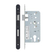 High quality image of the Vier - Din Euro Sashlock- Backset 55mm - 2 Pc Forend - Radius - PCB - Powder Coated Black | Sku. vdl7255-r-pcb | available to order from Trade Door Handles.