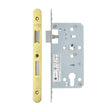 High quality image of the Vier - Din Euro Sashlock- Backset 55mm - 2 Pc Forend - Radius - PVDG - Polished Brass Effect | Sku. vdl7255-r-pvdg | available to order from Trade Door Handles.