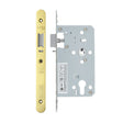 High quality image of the Vier - Din Nightlatch - Backset 60mm - 2 Pc Forend - Radius - PVDG - Polished Brass Effect | Sku. vdl7260-nl-r-pvdg | available to order from Trade Door Handles.