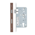 High quality image of the Vier - Din Euro Sashlock- Backset 60mm - 2 Pc Forend Square - PVD Satin Bronze | Sku. vdl7260-pvdbz | available to order from Trade Door Handles.