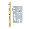 High quality image of the Vier - Din Euro Sashlock- Backset 60mm - 2 Pc Forend - Square - PVDG- Polished Brass Effect | Sku. vdl7260-pvdg | available to order from Trade Door Handles.