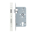 High quality image of the Vier - Din Euro Sashlock- Backset 60mm - 2 Pc Forend - Square - PCW - Single Throw | Sku. vdl7260-st-pcw | available to order from Trade Door Handles.