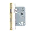 High quality image of the Vier - Din Euro Sashlock- Backset 60mm - 2 Pc Forend - Square - Single Throw - PVD Satin Brass | Sku. vdl7260-st-pvdsb | available to order from Trade Door Handles.