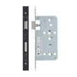 High quality image of the Vier - Din Bathroom- Backset 55mm - 2 Pc Forend - Square - PCB - Powder Coated Black | Sku. vdl7855-pcb | available to order from Trade Door Handles.