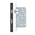 High quality image of the Vier - Din Bathroom- Backset 55mm - 2 Pc Forend - Square - PVDBLK - PVD Black | Sku. vdl7855-pvdblk | available to order from Trade Door Handles.