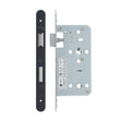 High quality image of the Vier - Din Bathroom- Backset 55mm - 2 Pc Forend - Radius - PCB - Powder Coated Black | Sku. vdl7855-r-pcb | available to order from Trade Door Handles.