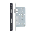 High quality image of the Vier - Din Bathroom- Backset 55mm - 2 Pc Forend - Radius - PVDBLK - PVD Black | Sku. vdl7855-r-pvdblk | available to order from Trade Door Handles.