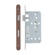 High quality image of the Vier - Din Bathroom- Backset 55mm - 2 Pc Forend - Radius - PVD Satin Bronze | Sku. vdl7855-r-pvdbz | available to order from Trade Door Handles.