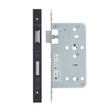 High quality image of the Vier - Din Bathroom- Backset 60mm - 2 Pc Forend - Square - PVDBLK - PVD Black | Sku. vdl7860-pvdblk | available to order from Trade Door Handles.