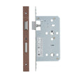 High quality image of the Vier - Din Bathroom- Backset 60mm - 2 Pc Forend Square - PVD Satin Bronze | Sku. vdl7860-pvdbz | available to order from Trade Door Handles.