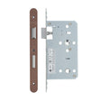 High quality image of the Vier - Din Bathroom- Backset 60mm - 2 Pc Forend - Radius - PVD Satin Bronze | Sku. vdl7860-r-pvdbz | available to order from Trade Door Handles.