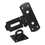 This is an image of Timco - Vertical Pattern Bolt On Hasp & Staple - Heavy Duty - Black 6" (1 Each TIMbag) VHS6BP