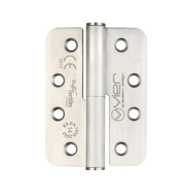 High quality image of the Vier - Grade 14 - Lift Off Hinge Stainless Steel - Radius - 102x 76 x 3.4mm - Right Hand - Pair | Sku. vlh-r243-14-r | available to order from Trade Door Handles.