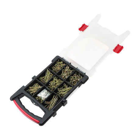 This is an image of Timco - Velocity Premium Multi-Use Screws - Grab Pack - PZ - Double Countersunk - Yellow - (600 PCS Tray) VYGPACK