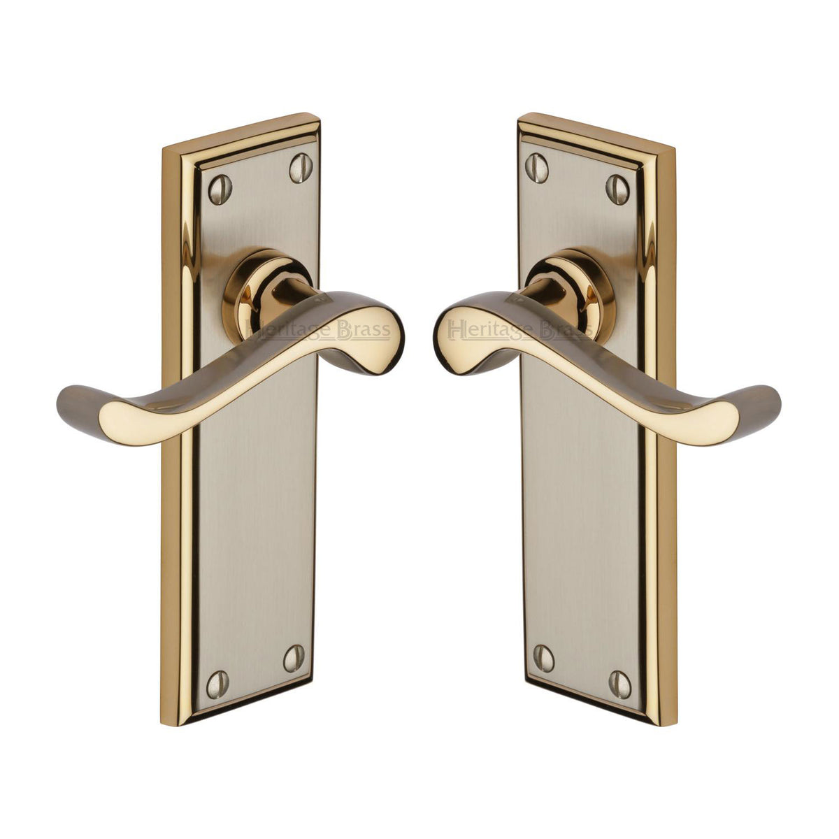 High quality image of the Heritage Brass Door Handle Lever Latch Edwardian Design Jupiter Finish | Sku. w3213-jp | Discounted prices available from Trade Door Handles