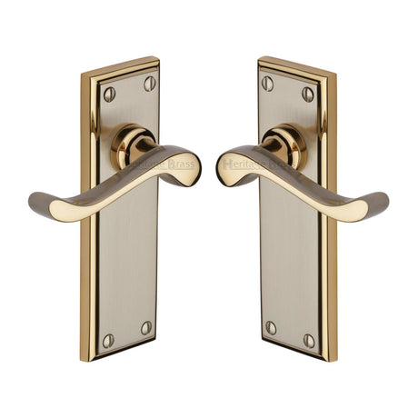 High quality image of the Heritage Brass Door Handle Lever Latch Edwardian Design Jupiter Finish | Sku. w3213-jp | Discounted prices available from Trade Door Handles