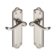 High quality image of the Heritage Brass Door Handle Lever Latch Buckingham Design Satin Nickel Finish | Sku. w4210-sn | Discounted prices available from Trade Door Handles